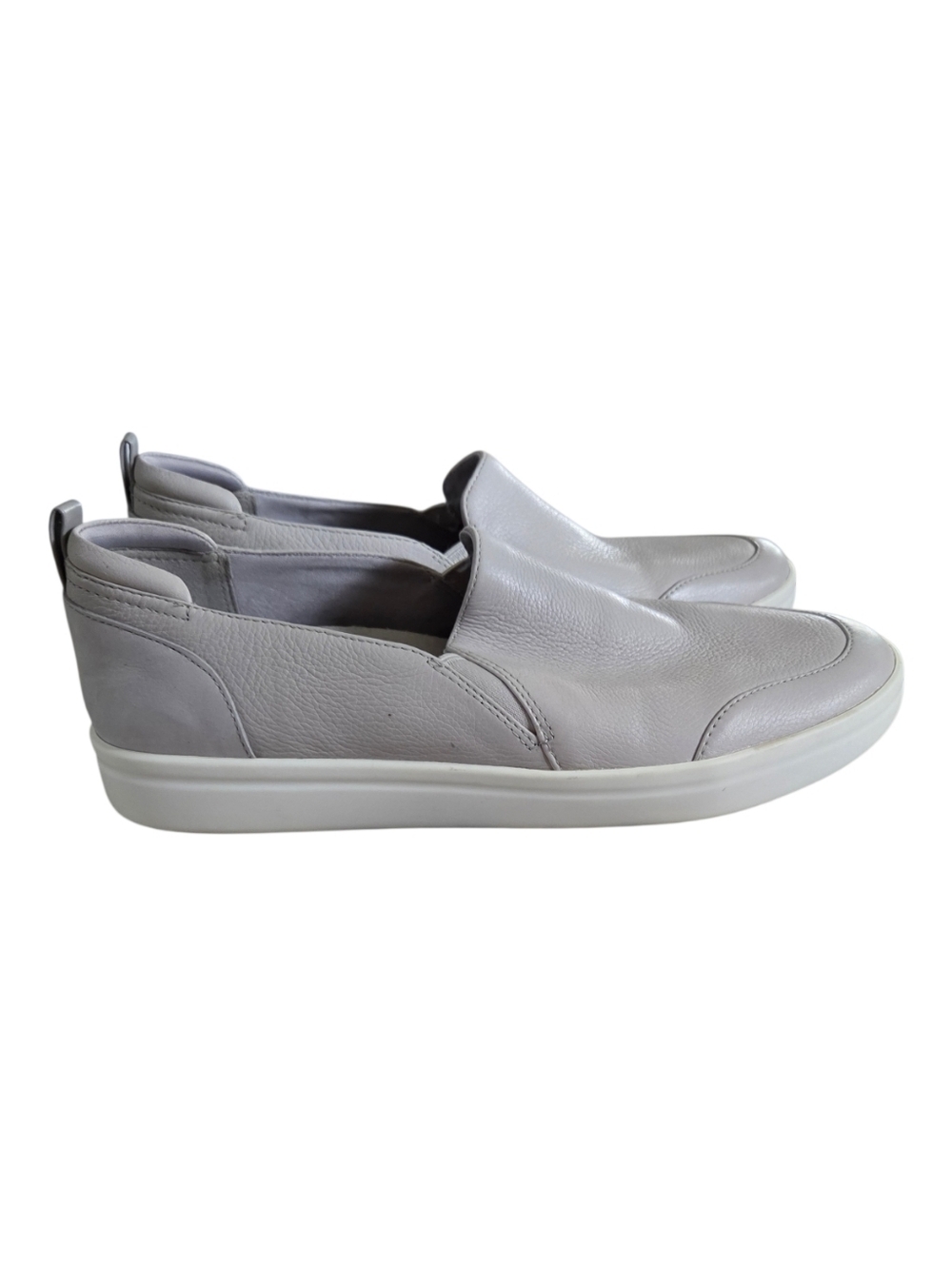 Vionic Womens Penelope Gray Leather Slip On Shoes Sneakers Size 11